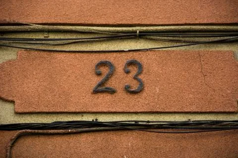 Number and wall Stock Photos