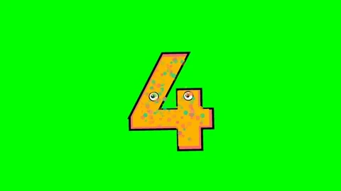 Number Animated on Chroma Key for Compositing Video stock 336892867