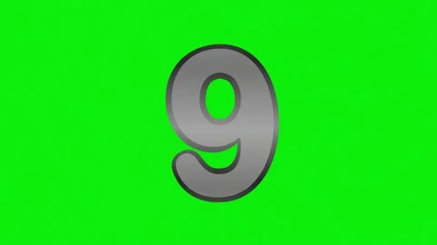 Number Animated on Chroma Key for Compositing Video stock 337099595