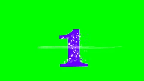 Number Animated - Chroma Key Green Screen Footage Video stock 336892902