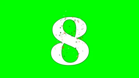 Number Animated - Chroma Key Green Screen Footage Video stock 336899081