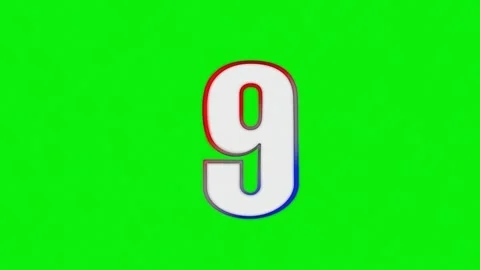 Number Animated - Chroma Key Green Screen Footage Video stock 337099579