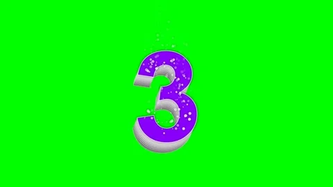Number Animated on Green Screen Chroma Key Background Stock-Footage 336898950