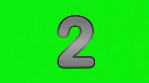 Number Animated on Green Screen Chroma Key Background Video stock 337099586