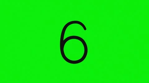 Number Animated on Green Screen Chroma Key Background Stock Footage 337179006