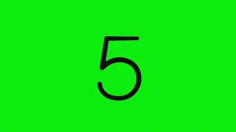 Number Animated Isolated Green Screen Stock Video Stock Footage 337052433