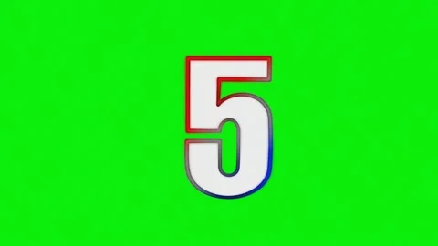 Number Animated Isolated Green Screen Stock Video Stock Footage 337099575
