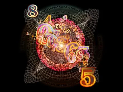 Number Arrangement Illustrazione stock