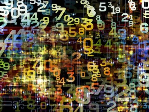 Number Arrangement Ilustração Stock