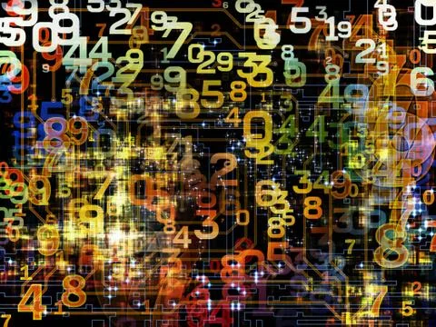 Number Arrangement Ilustração Stock