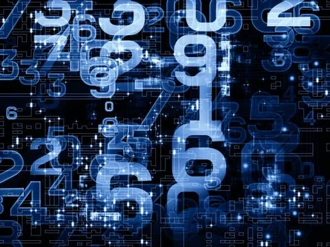 Number Arrangement Ilustração Stock