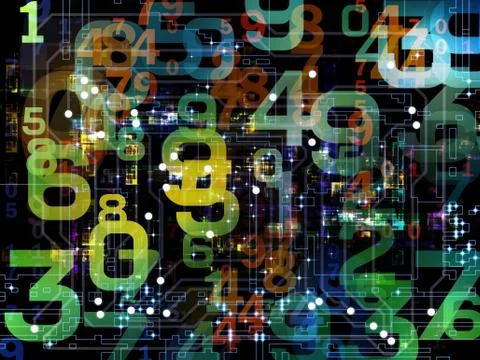 Number Backdrop Ilustração Stock