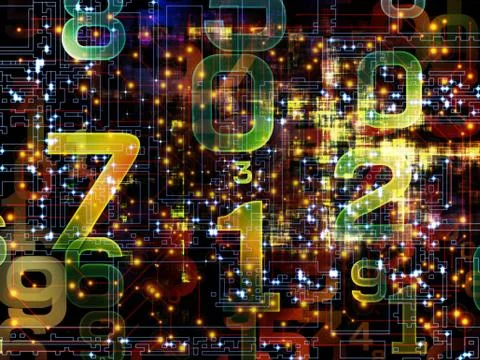 Number Background Ilustração Stock