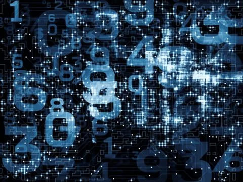 Number Background Ilustração Stock