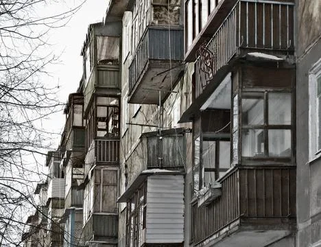 A number of balconies Foto stock