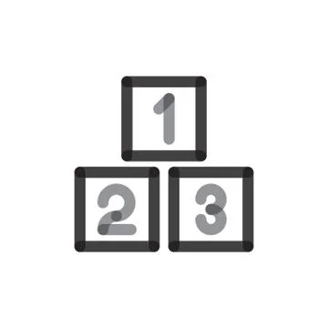 Number Blocks Icon イラスト素材