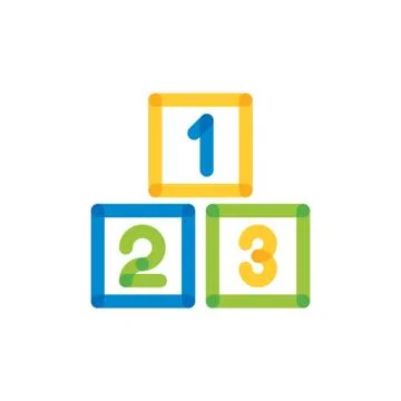 Number Blocks Icon Stock Illustration