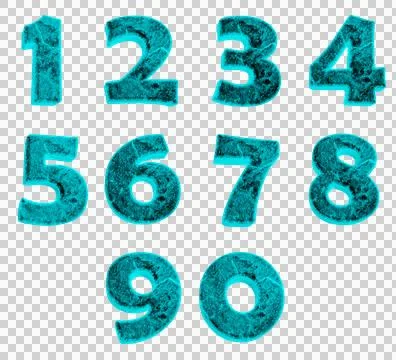 Number blue 3d Stock Illustration
