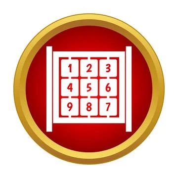 Number board icon for learning and counting Stock Illustration