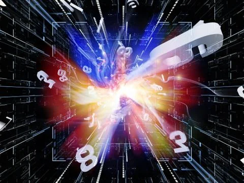 Number Burst Abstraction Ilustração Stock