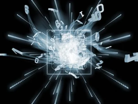 Number Burst Abstraction Ilustração Stock