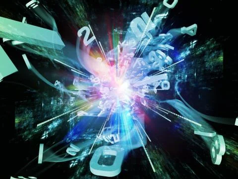 Number Burst Acceleration Ilustração Stock