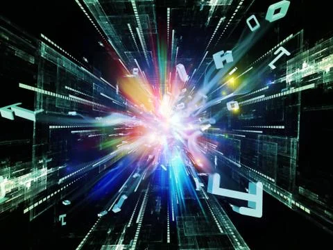 Number Burst Acceleration Ilustração Stock