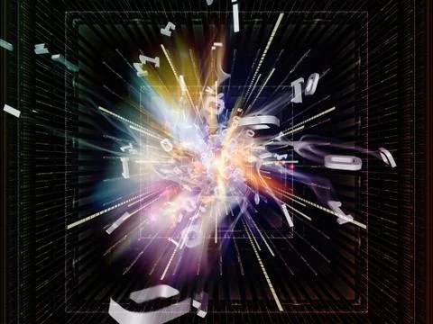 Number Burst Backdrop Ilustração Stock