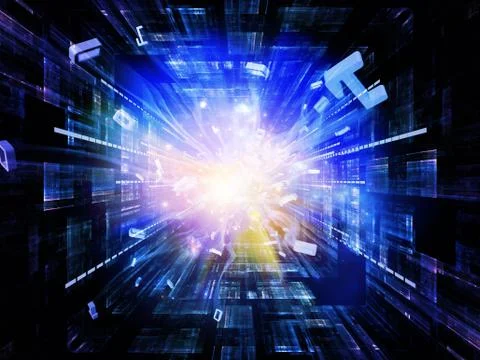 Number Burst Composition Stock Illustration