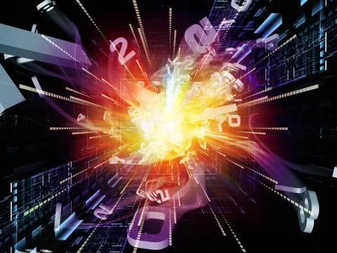 Number Burst Composition Stockillustratie