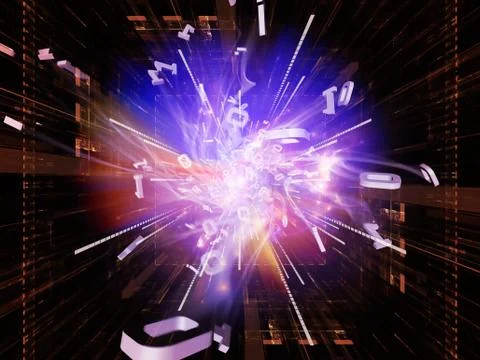 Number Burst Computing Stock Illustration