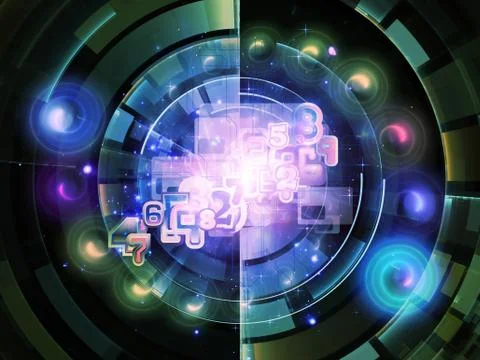 Number Burst Ilustração Stock