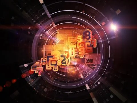 Number Burst Ilustração Stock