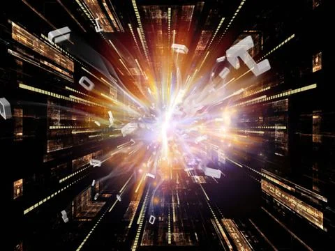 Number Burst Technologies Ilustração Stock