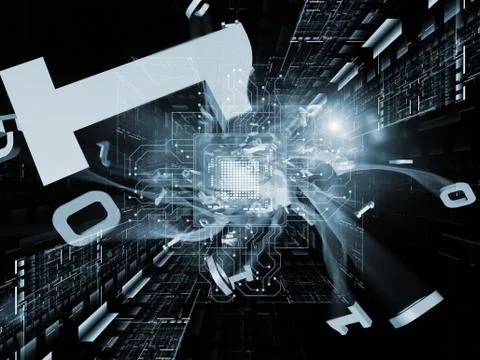 Number Burst Technologies Stock Illustration