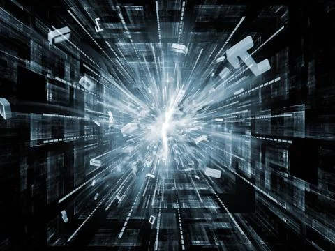 Number Burst Visualization Stock Illustration