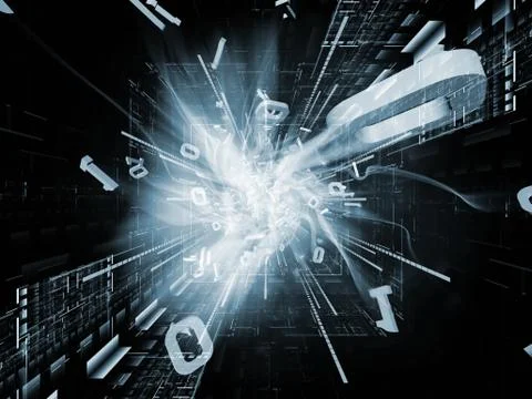 Number Burst Visualization Ilustração Stock