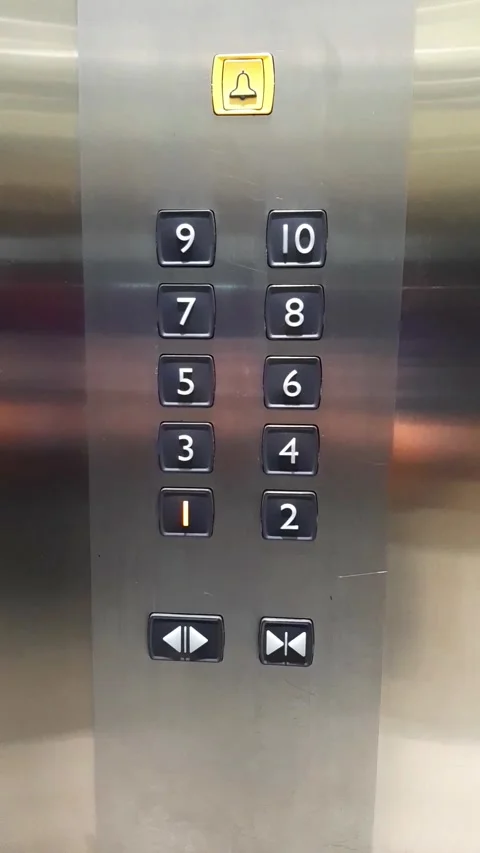 Number buttons on the elevator Stock Footage 285834623