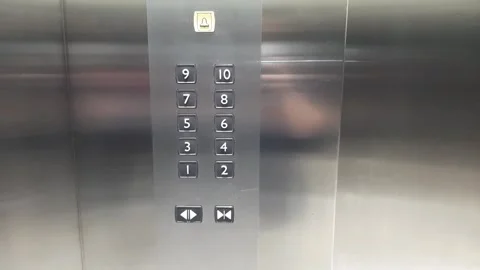 Number buttons on the elevator Stock Footage 285834684