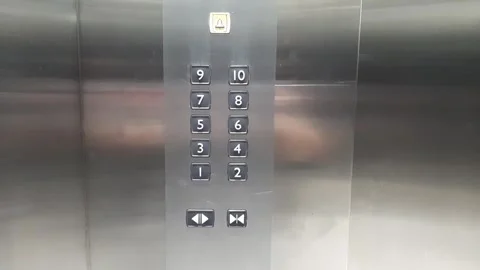 Number buttons on the elevator Stock Footage 285913223