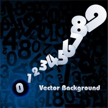 Number card Illustrazione stock