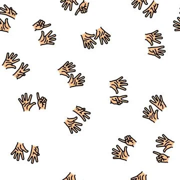 Number character cute vector seamless pattern Stock Illustration