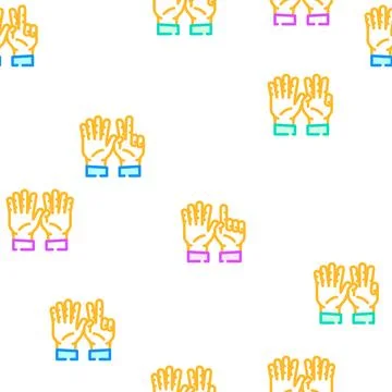 Number character cute vector seamless pattern Stock Illustration