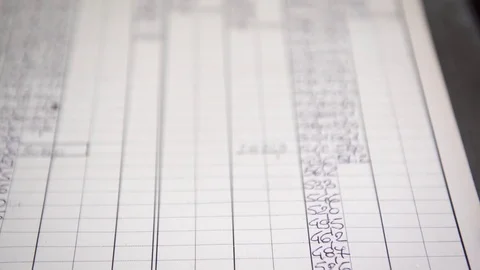 A number chart with different values used in manufacturing. Stock Footage 71609957