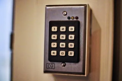 Number Code Password Pad For Entering A Building Stock Photos