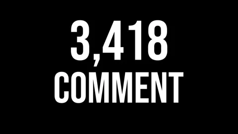 Number Comment 8 Vídeo Stock 338214272