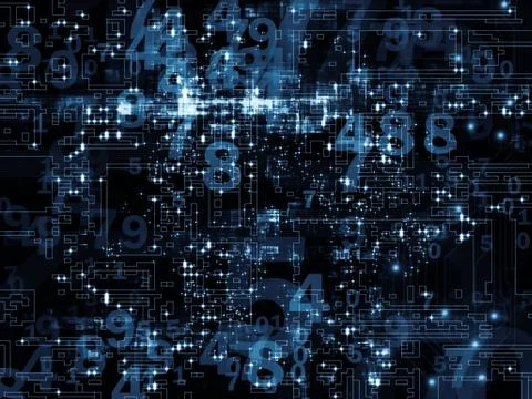 Number Composition Ilustração Stock