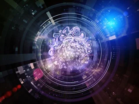 Number Composition Ilustração Stock