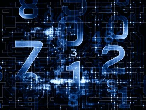 Number Composition Ilustração Stock