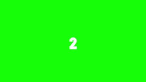 Number Count Up Animation 1 to 10 Falling Drop Effect Green Screen Chroma Key 4K Stock Footage 333690880